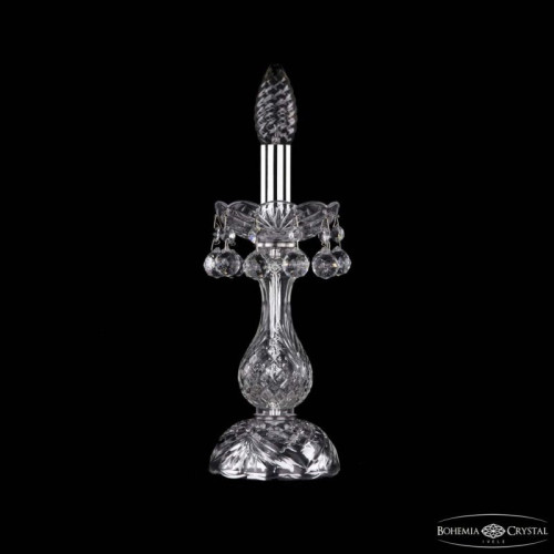 Настольная лампа декоративная Bohemia Ivele Crystal 1409 1409L/1-27 Ni