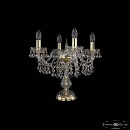 Настольная лампа декоративная Bohemia Ivele Crystal 1409 1409L/4/141-39 G