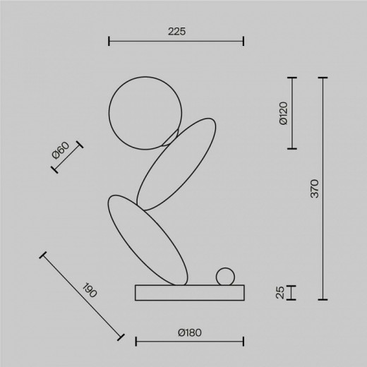 Настольная лампа декоративная Maytoni Resonance MOD482TL-L6C3K