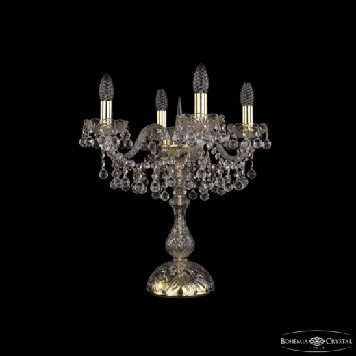Настольная лампа декоративная Bohemia Ivele Crystal 1409 1409L/4/141-47 G