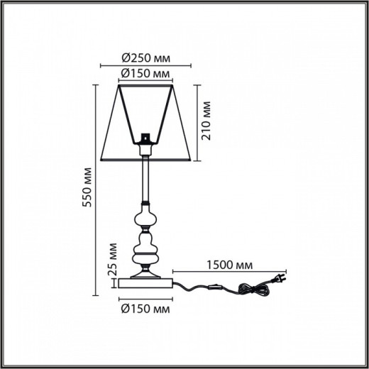 Настольная лампа декоративная Lumion KENTUKI 8283/1T