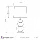 Настольная лампа декоративная LUMINA DECO Briston LDT 303 F.GD+WT