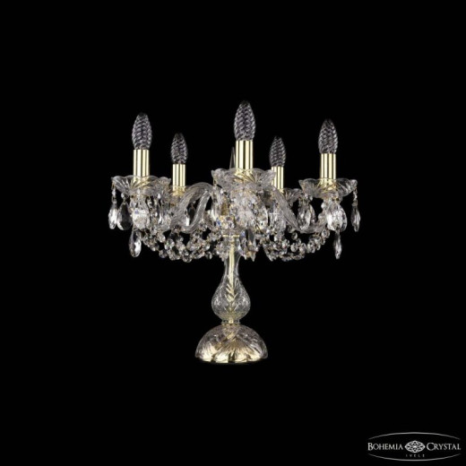 Настольная лампа декоративная Bohemia Ivele Crystal 1402 1402L/5/141-39 G