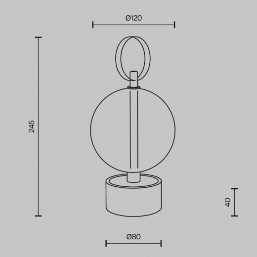 Настольная лампа декоративная Maytoni Double Moon MOD478RL-L3B3K
