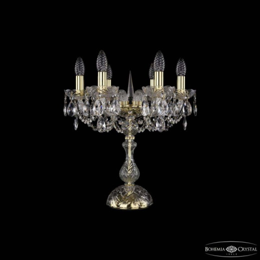 Настольная лампа декоративная Bohemia Ivele Crystal 1402 1402L/6/141-47 G