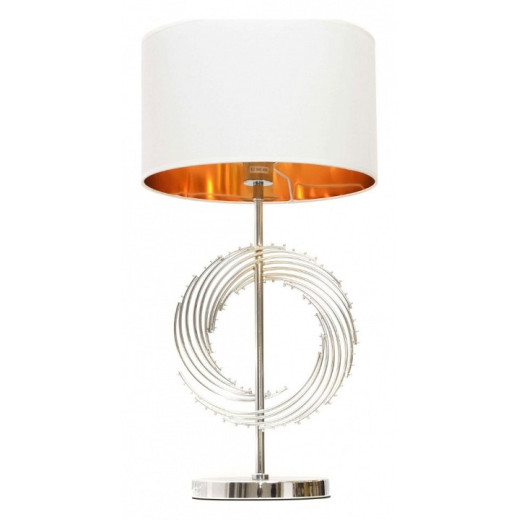 Настольная лампа декоративная LUMINA DECO Fabi LDT 5531 CHR+WT