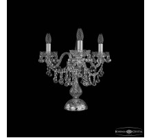 Настольная лампа декоративная Bohemia Ivele Crystal 1409 1409L/3/141-39 Ni
