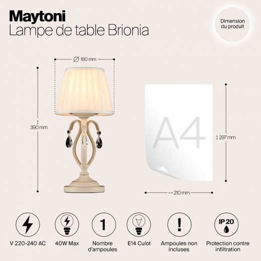 Настольная лампа декоративная Maytoni Brionia ARM172-01-G