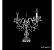 Настольная лампа декоративная Bohemia Ivele Crystal 1409 1409L/2/141-39 Ni