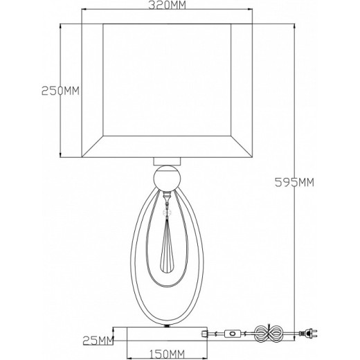 Настольная лампа декоративная Moderli Dark V2582-1T