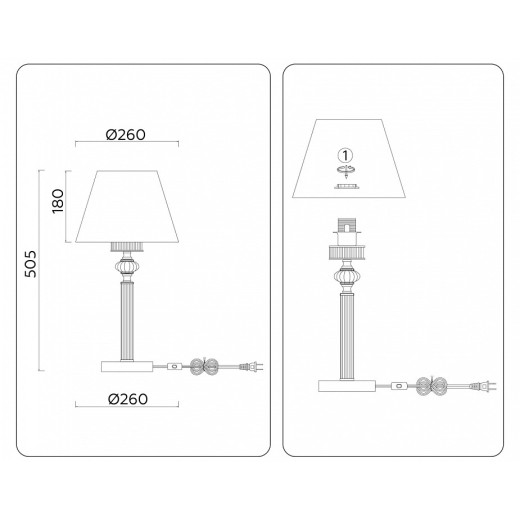 Настольная лампа декоративная Ambrella Light LH LH71027