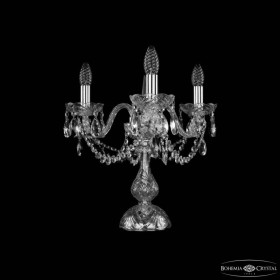 Настольная лампа декоративная Bohemia Ivele Crystal 1402 1402L/3/141-39 Ni