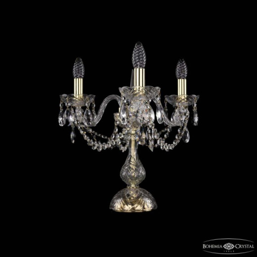 Настольная лампа декоративная Bohemia Ivele Crystal 1402 1402L/3/141-39 G