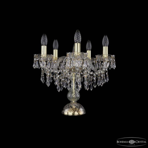 Настольная лампа декоративная Bohemia Ivele Crystal 1403 1403L/5/141-39 G