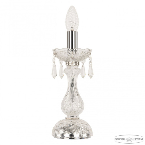 Настольная лампа декоративная Bohemia Ivele Crystal 104 104L/1-27 Ni