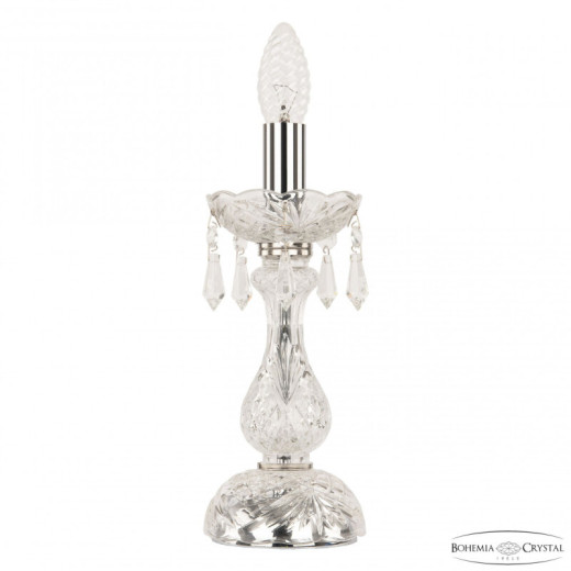Настольная лампа декоративная Bohemia Ivele Crystal 104 104L/1-27 Ni
