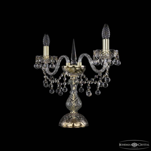 Настольная лампа декоративная Bohemia Ivele Crystal 1409 1409L/2/141-39 G