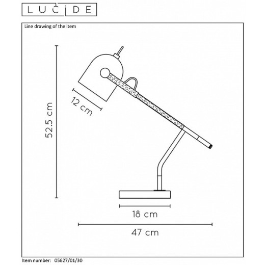 Настольная лампа офисная Lucide Waylon 05627/01/30