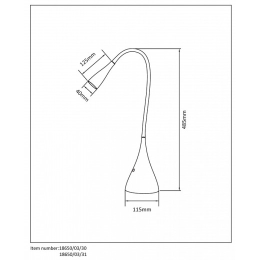Настольная лампа офисная Lucide Zozy 18650/03/31