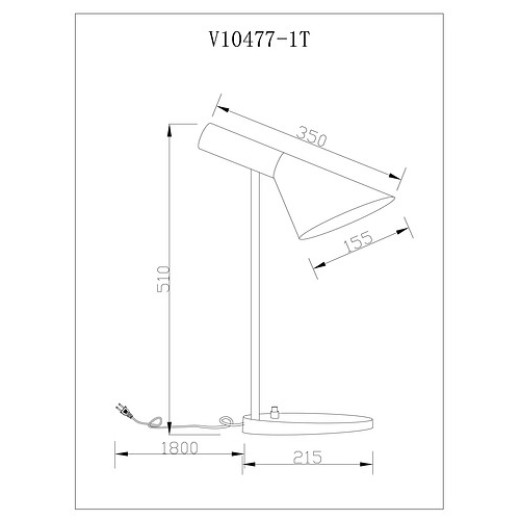 Настольная лампа офисная Moderli Turin V10477-1T