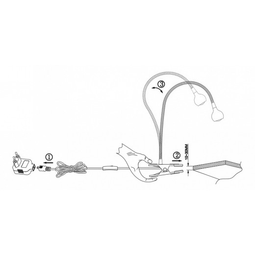 Настольная лампа офисная Globo Serpent 24109K