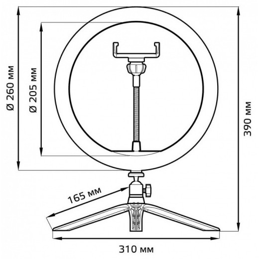 Настольная лампа кольцевая Gauss Ring Light RL002