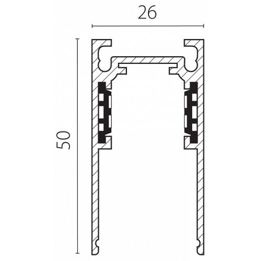 Трек встраиваемый Lightstar Uno 509026