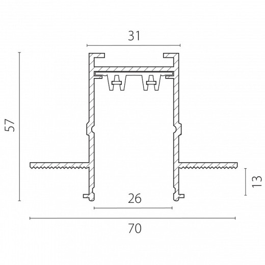 Трек встраиваемый Lightstar Teta Pro 505226