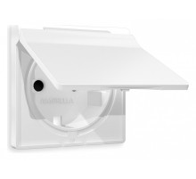 Накладка для розетки влагозащищенной с заземлением и со шторками с крышкой Ambrella Volt Quant AP1280