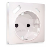 Накладка для розетки с заземлением и со шторками и 2хUSB type A и C Ambrella Volt Quant AP2100