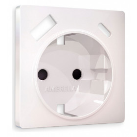 Накладка для розетки с заземлением и со шторками и 2хUSB type A и C Ambrella Volt Quant AP2100