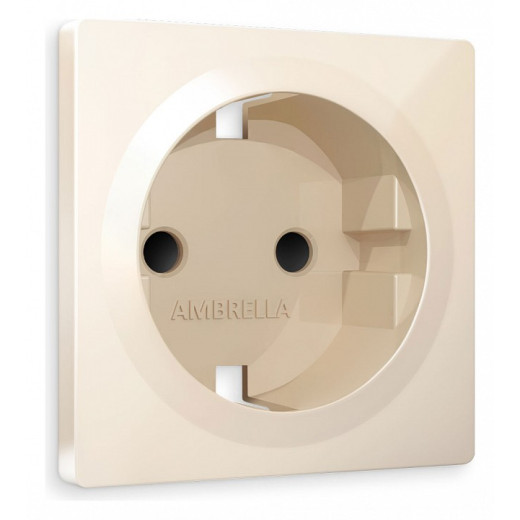 Накладка для розетки с заземлением и со шторками Ambrella Volt Quant AP3070