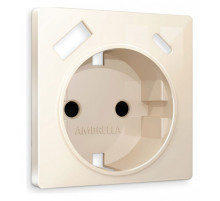 Накладка для розетки с заземлением и со шторками и 2хUSB type A и C Ambrella Volt Quant AP3100