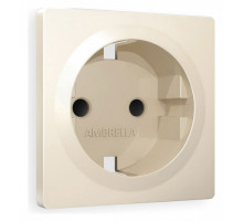 Накладка для розетки с заземлением и со шторками Ambrella Volt Quant AP3270
