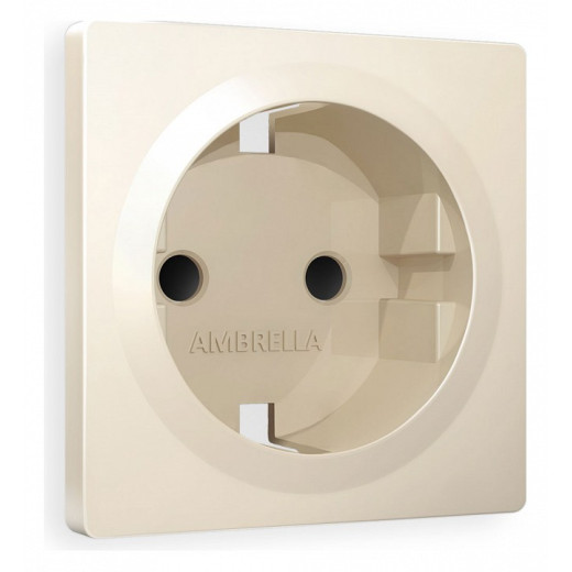 Накладка для розетки с заземлением и со шторками Ambrella Volt Quant AP3270