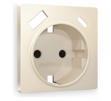 Накладка для розетки с заземлением и со шторками и 2хUSB type A и C Ambrella Volt Quant AP3300