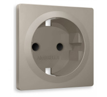 Накладка для розетки с заземлением и со шторками Ambrella Volt Quant AP3670