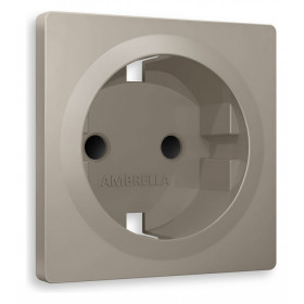 Накладка для розетки с заземлением и со шторками Ambrella Volt Quant AP3670