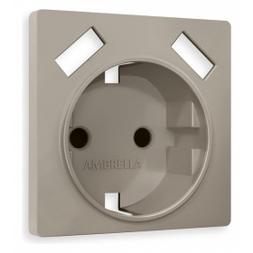Накладка для розетки с заземлением и со шторками и 2хUSB type A Ambrella Volt Quant AP3690