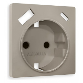 Накладка для розетки с заземлением и со шторками и 2хUSB type A и C Ambrella Volt Quant AP3700