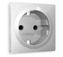 Накладка для розетки с заземлением и со шторками Ambrella Volt Quant AP4070