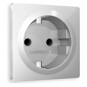 Накладка для розетки с заземлением и со шторками Ambrella Volt Quant AP4070