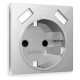 Накладка для розетки с заземлением и со шторками и 2хUSB type A Ambrella Volt Quant AP4090