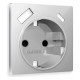 Накладка для розетки с заземлением и со шторками и 2хUSB type A и C Ambrella Volt Quant AP4100