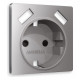 Накладка для розетки с заземлением и со шторками и 2хUSB type A Ambrella Volt Quant AP5090