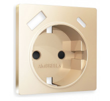 Накладка для розетки с заземлением и со шторками и 2хUSB type A и C Ambrella Volt Quant AP6100