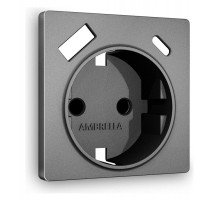 Накладка для розетки с заземлением и со шторками и 2хUSB type A и C Ambrella Volt Quant AP6600
