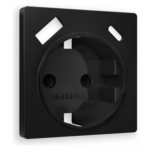 Накладка для розетки с заземлением и со шторками и 2хUSB type A и C Ambrella Volt Quant AP8100