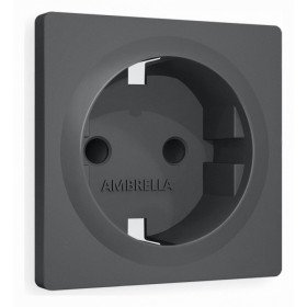 Накладка для розетки с заземлением и со шторками Ambrella Volt Quant AP9070