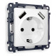 Розетка с заземлением и со шторкой и 2хUSB type A, без рамки Ambrella Volt Quant MA109010